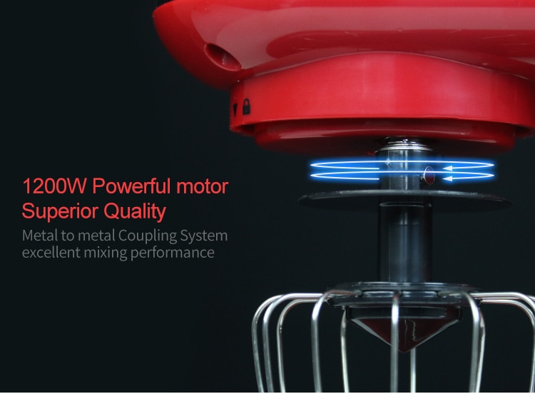 1200W 4L 6-Speed Electric Mixer Set - Image 9