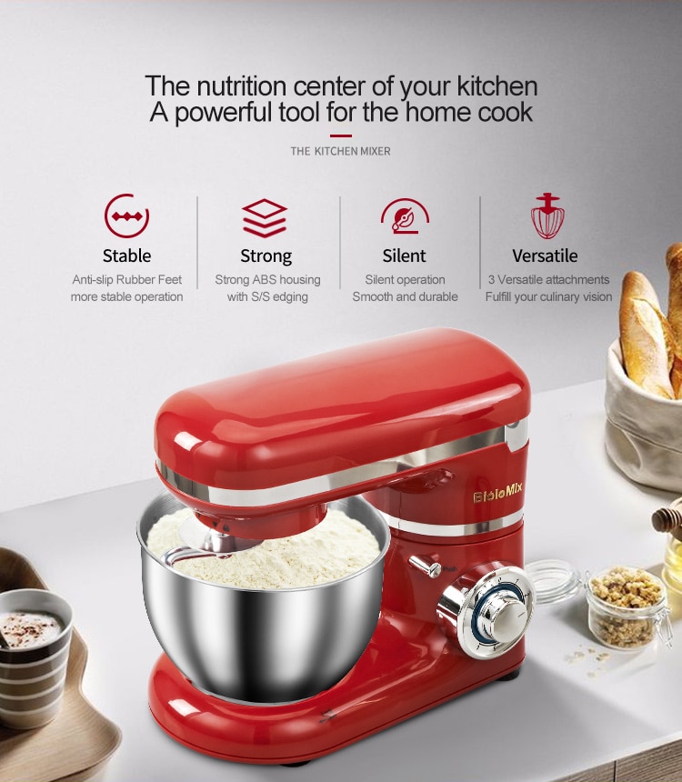 1200W 4L 6-Speed Electric Mixer Set - Image 14