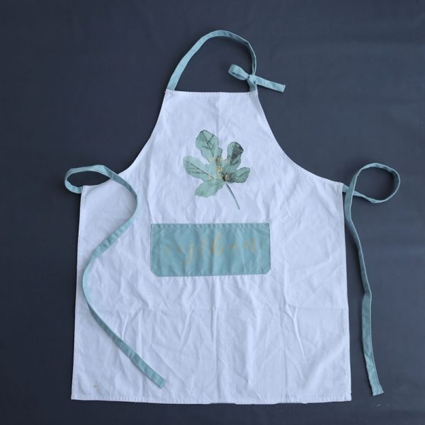 Coconut Leaf Printed Coffee Shop Barista Apron - Image 5