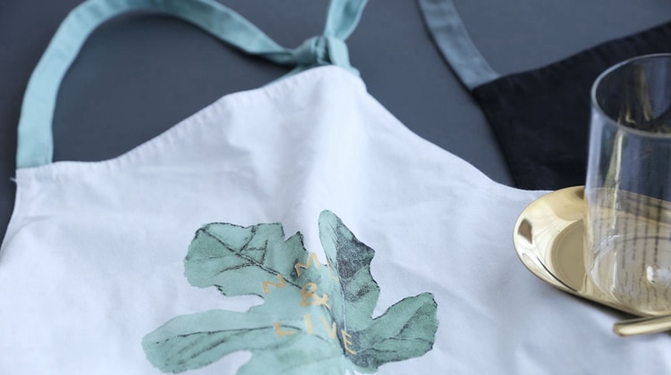 Coconut Leaf Printed Coffee Shop Barista Apron - Image 15